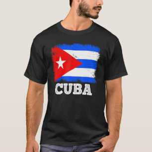 Camiseta Bandeira Vintage País Cuba Bandeira Retroativa Cub
