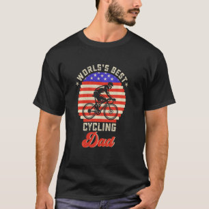 Camiseta Bandeira Vintage Retro Melhor Pai Ciclista Ciclist