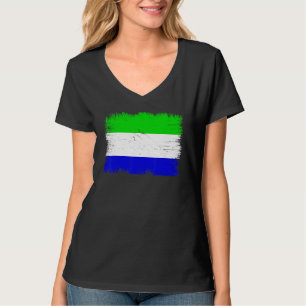 Camiseta Bandeira Vintage Serra Leoa Independência Serra-Le