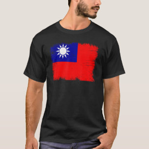 Camiseta Bandeira Vintage Taiwan Província da China Taiwane