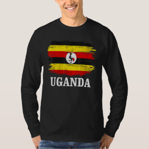 Camiseta Bandeira Vintage Uganda Para Ugandense