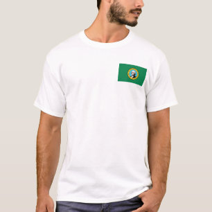 Camiseta Bandeira Washington + Mapa T-Shirt