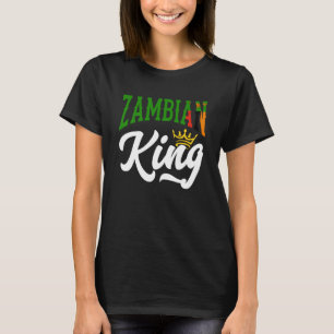 Camiseta Bandeira Zâmbia Rei Zâmbia Zâmbia