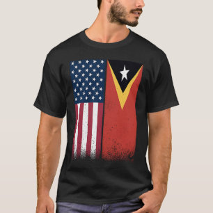 Camiseta Bandeiras americanas do Timor-Leste timorenses Org