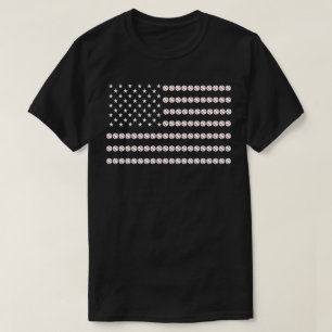 Camiseta Bandeiras americanas Fã de beisebol