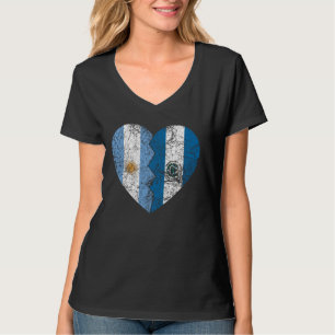 Camiseta Bandeiras argentinas salvadorenhas coração Argenti