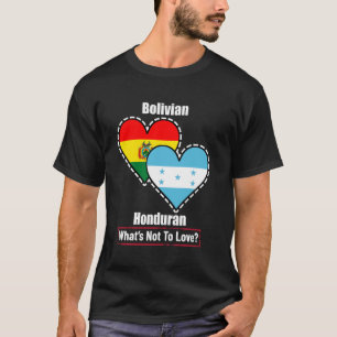 Camiseta Bandeiras Bolivianas Hondurenhas do Coração O Que
