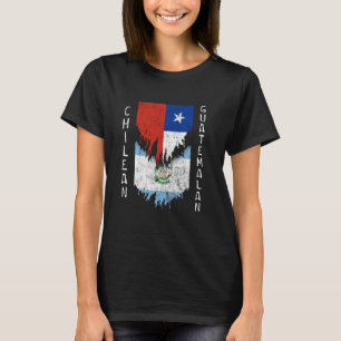 Camiseta Bandeiras chilenas guatemaltecas rasgadas contra G