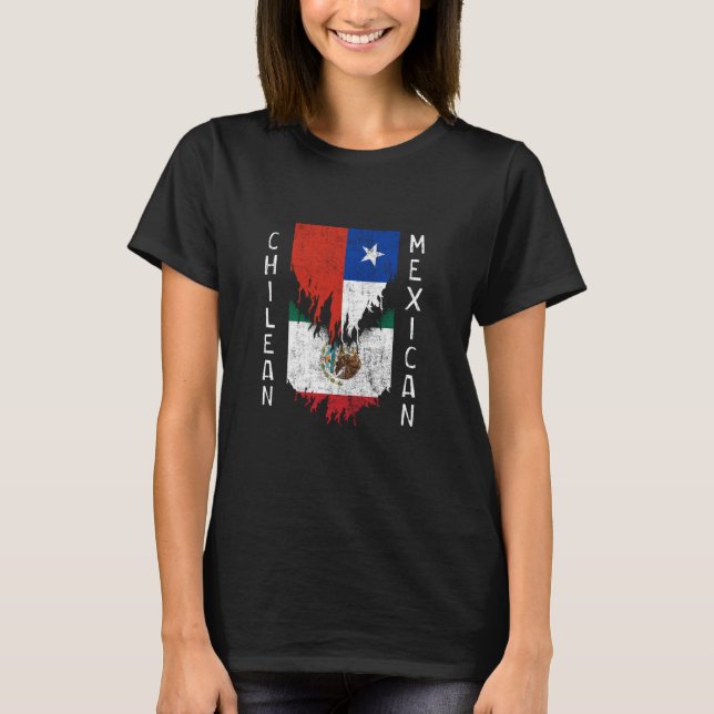 Camiseta Bandeiras chilenas mexicanas arrancadas do Chile M (Frente)