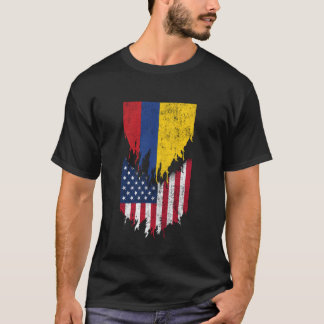 Camiseta Bandeiras Colombianas Americanas Ripadas Torn Colô