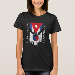 Camiseta Bandeiras Coreanas Cubanas Queimadas Torn Cuba Cor