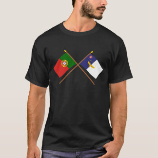 Camiseta Bandeiras cruzadas de Portugal e dos Açores