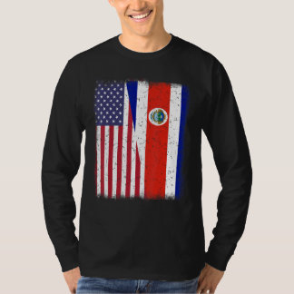 Camiseta Bandeiras da Costa Rico Americana Mulheres African