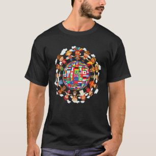 Camiseta Bandeiras Da Diversidade Cultural Mundial