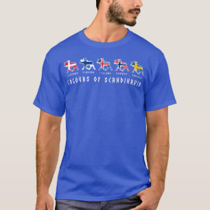 Camiseta Bandeiras da Escandinávia Cores do Alce Suécia ami