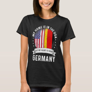 Camiseta Bandeiras da Pátria Americano-Alemã Crescida Orgul