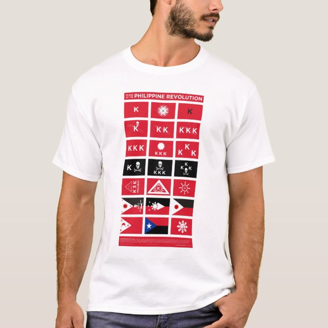 Camiseta Bandeiras da revolução filipino (Frente)