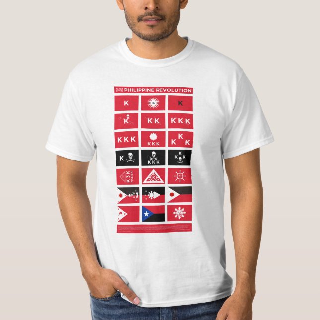 Camiseta Bandeiras da revolução filipino (Frente)