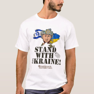 Camiseta Bandeiras da Ucrânia Israel Selenskyj Apoie a Ucrâ