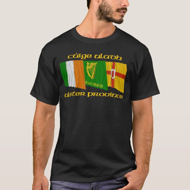 Camiseta Bandeiras de Cúige Uladh (província de Ulster) (Frente)
