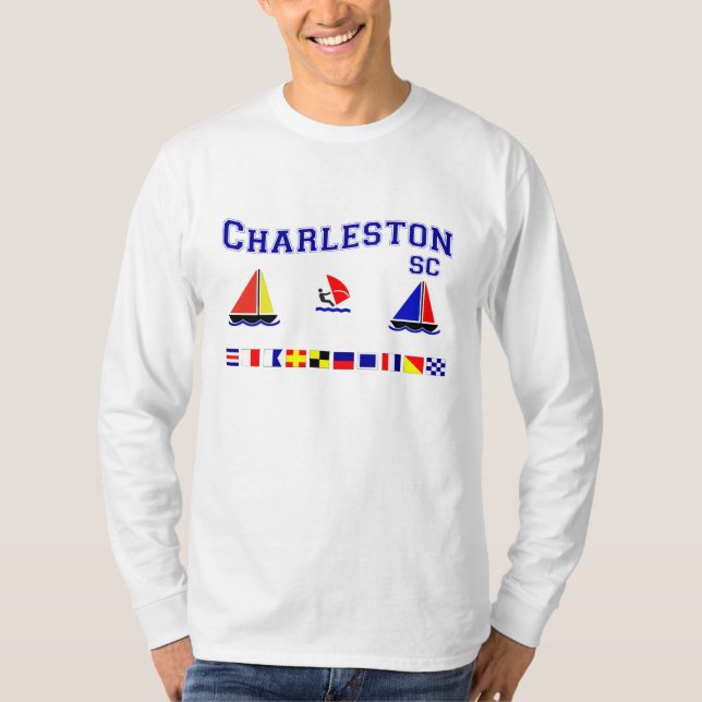 Camiseta Bandeiras de sinal do SC de Charleston (Frente)