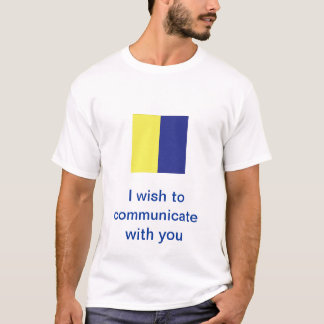 Camiseta Bandeiras de sinal marítimas internacionais