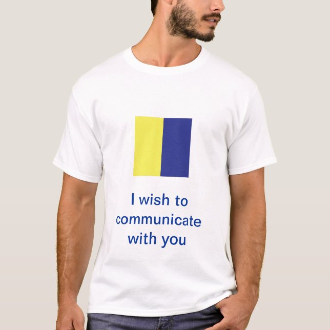 Camiseta Bandeiras de sinal marítimas internacionais (Frente)