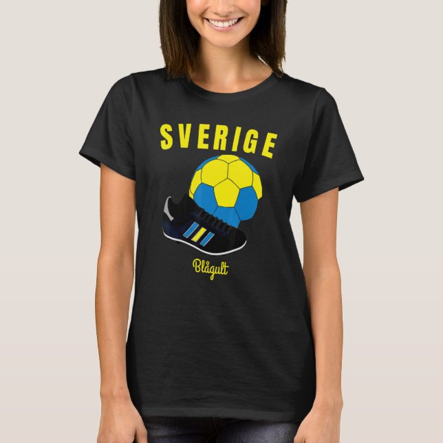 Camiseta Bandeiras de Suecia de Bandeira Sverige Soccer (Frente)