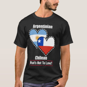 Camiseta Bandeiras Do Coração Argentino Chileno O Que Não A