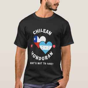 Camiseta Bandeiras do Coração Chileno Hondurenho O Que Não