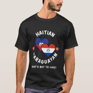 Camiseta Bandeiras do Coração Haitiano Paraguaio O Que Não