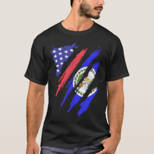 Camiseta Bandeiras do Coração Patriótico Beliziano American