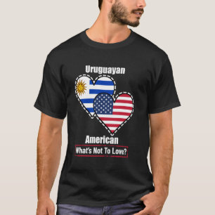 Camiseta Bandeiras do Coração Uruguaio Americano O que Não
