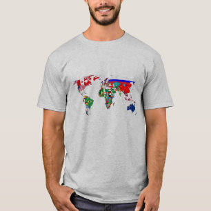 Camiseta Bandeiras do mundo