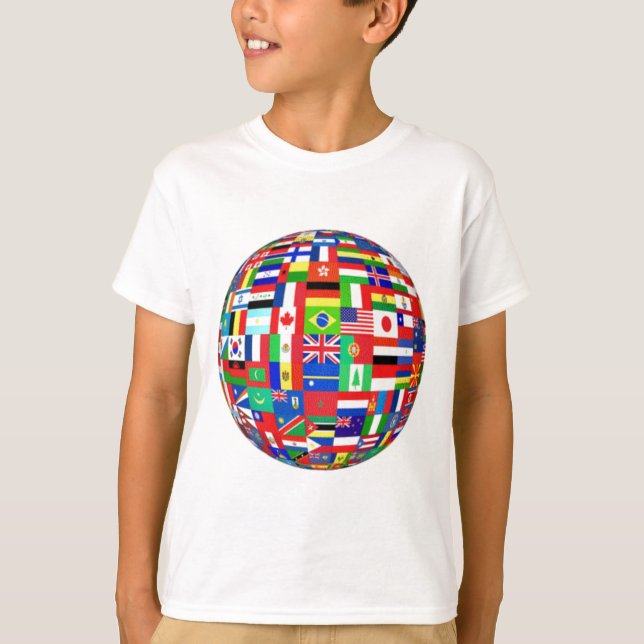 Camiseta Bandeiras do mundo (Frente)