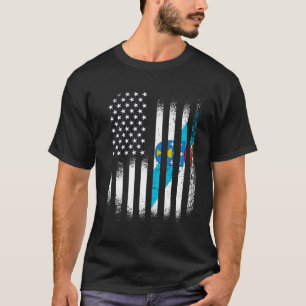 Camiseta Bandeiras do País Crescente Americano Patriótico d