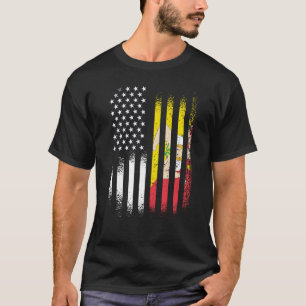 Camiseta Bandeiras do País Crescente dos EUA do Patriot Ame