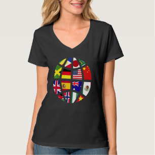 Camiseta Bandeiras do País Viajante que Viaja na Bandeira d