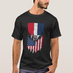 Camiseta Bandeiras Dominicanas Americanas Arrancadas Rep Do