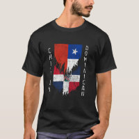 Bandeiras Dominicanas chilenas amontoadas Torn Chi