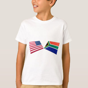 Camiseta Bandeiras dos E.U. & da África do Sul