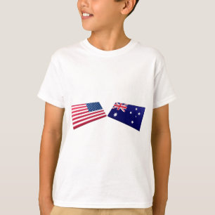 Camiseta Bandeiras dos E.U. & da Austrália