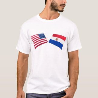 Camiseta Bandeiras dos E.U. & da Paraguai