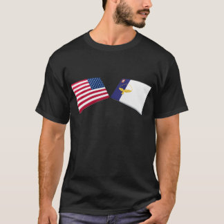 Camiseta Bandeiras dos E.U. & dos Açores