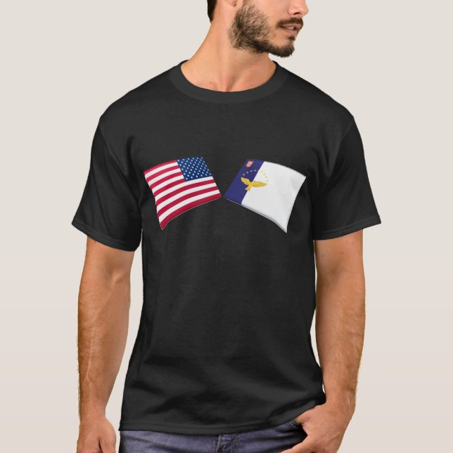 Camiseta Bandeiras dos E.U. & dos Açores (Frente)