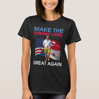 Camiseta Bandeiras dos EUA Donald Trump Torna o Canal do Pa