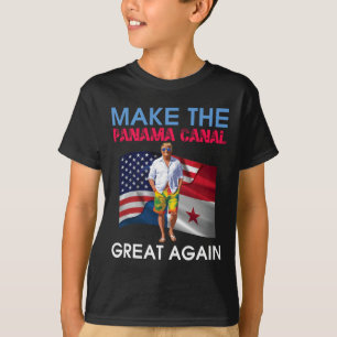 Camiseta Bandeiras dos EUA Donald Trump Torna o Canal do Pa