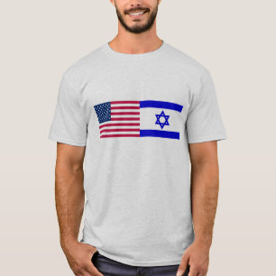 Camiseta Bandeiras dos EUA e da Israel