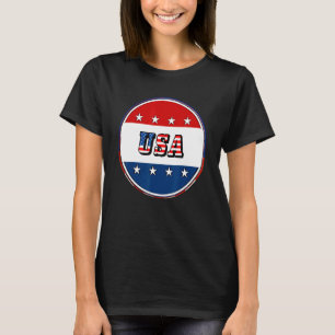 Camiseta Bandeiras Dos Eua Em Círculo, Bandeira Americana S