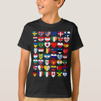 Camiseta Bandeiras dos Países da Internacional Mundial 
